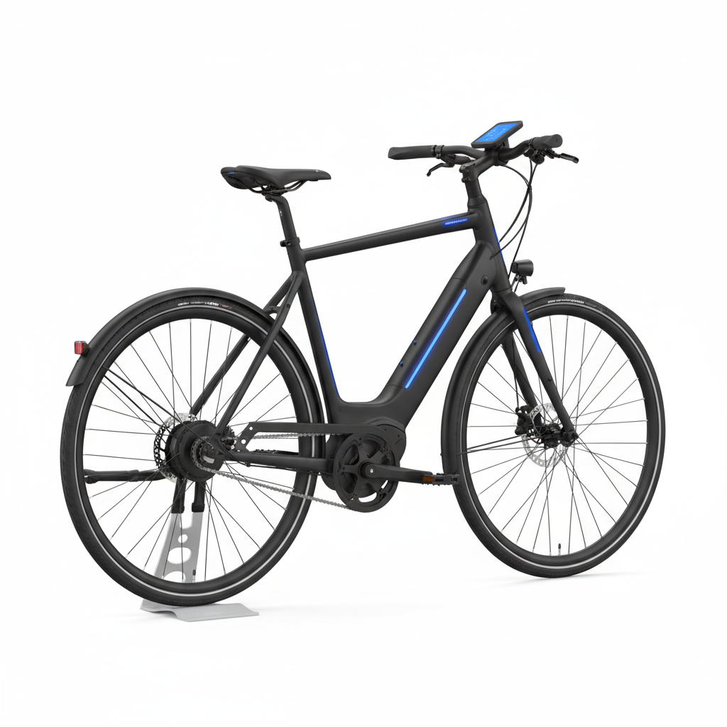Urban Volt X1 City Commuter E-Bike in matte black