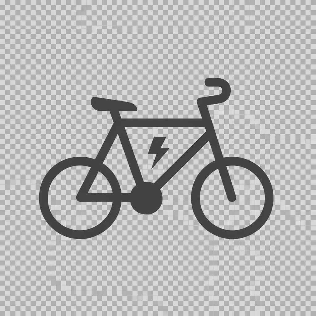 E-Bike Icon - Transparent Background