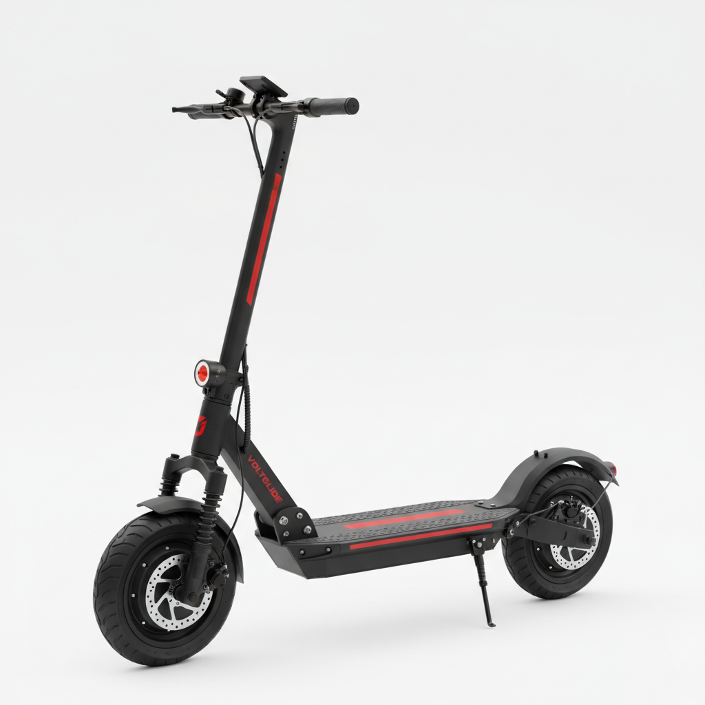 Urban Volt Sprint Pro E-Scooter in matte black with red accents